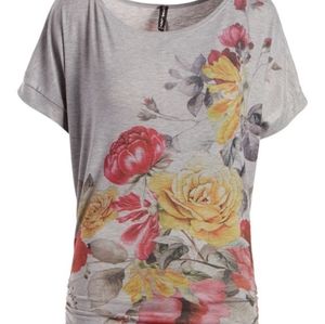 Dolman sleeve round hem tunic top